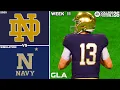Notre Dame vs. Navy | Week 11 Simulation | CFB 26 PS5 Gameplay