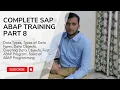 8 Data Types Types of Data types Data Objects Creating Data Objects First ABAP Program