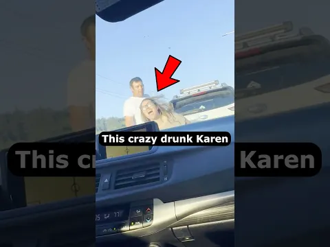 Road Raging Drunk Karen Blocks Highway 😳