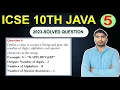 Q-6 -10th java 2023 solve computer paper print the number of digits alphabets and special char
