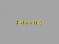 Syd - 2 Many Days (Official Lyric Video)