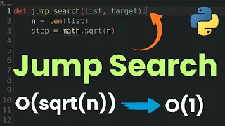 Jump Search Algorithm Time Space Complexity Explained