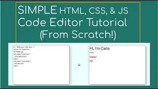 HTML CSS JS Try it Yourself Code Editor From Scratch Tutorial