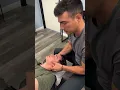 Former football player with a lot of built up tension in his neck and low back