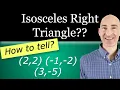 How to Tell if a Triangle is an Isosceles Right Triangle Given Vertices 2 2 1 2 3 5