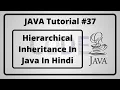 37 - Hierarchical Inheritance In Java In Hindi Java Tutorial In Hindi