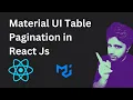 Material UI Table Pagination in React Js React Js Tutorial