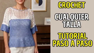 como tejer a crochet la blusa del mundial muy facil