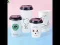 custom paper coffee cups with lids