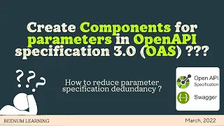 Create Components for parameters in OpenAPI specification 3 0 OAS hold reusable parameter object
