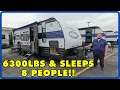 6300lb Travel Trailer Sleeps 8 People 2025 Forest River Cherokee Grey Wolf 26BRB