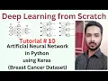 Tutorial 10 Artificial Neural Network in python using Keras Breast Cancer Dataset ANN using BCD