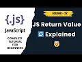 JavaScript Return Keyword Explained with Real Examples Hindi lesson 22
