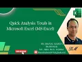 57 Quick Analysis Totals in Microsoft Excel MS-Excel Dr Dhaval Maheta