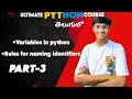 Python Full course in Telugu Variables in Python Rules for naming identifiers Sandeep Mopuri