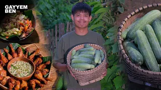 I planted CUCUMBERS last month, now we have a feast! | Planting to harvesting to cooking cucumbers