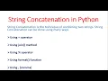 String Concatenation in Python Join Two String Variables in Python - Hindi 12