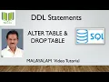 ALTER TABLE DROP TABLE Statements DDL SQL MALAYALAM TUTORIAL BY REJIMON V R