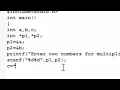 How to multiply two numbers using pointer variable in c language in hindi and english