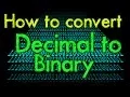 How to convert decimal to binary