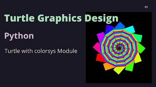 Amazing Turtle Graphics Design Python turtle with colorsys Module