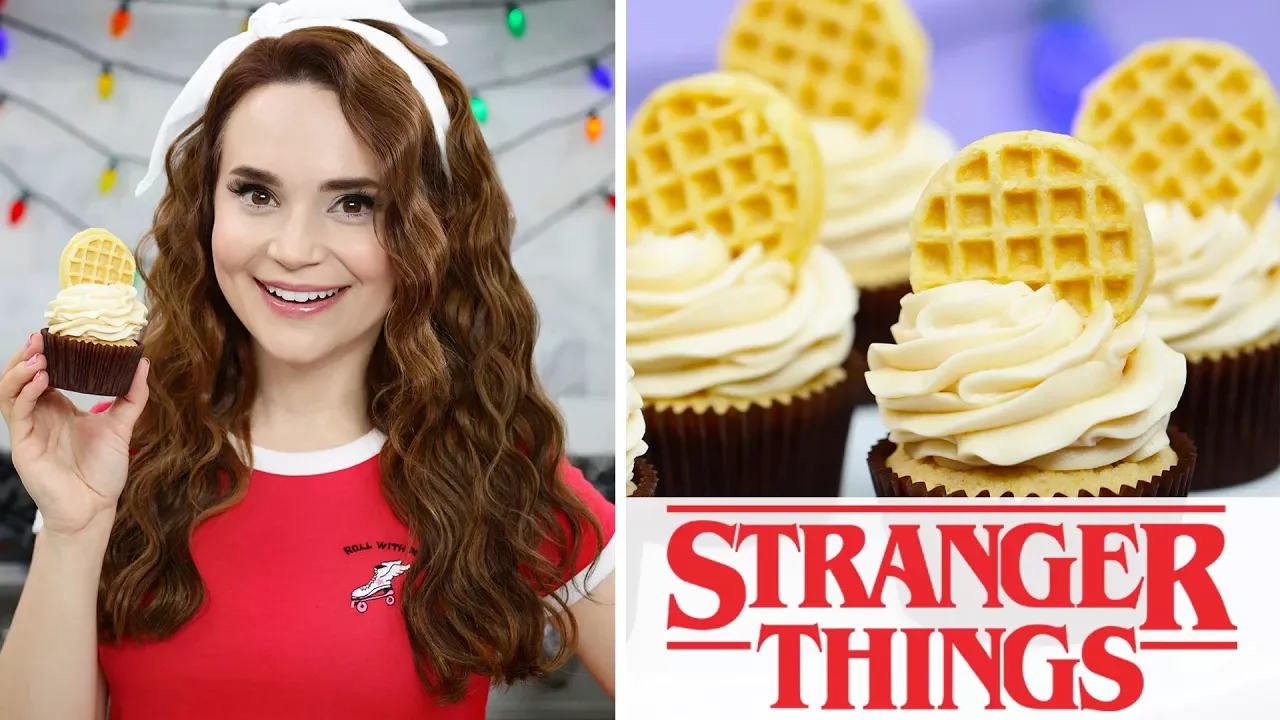 HOW TO MAKE STRANGER THINGS EGGO WAFFLE CUPCAKES - NERDY NUMMIES