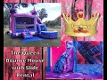 Queen Pink and Purple Bounce House with Slide Rental Texas