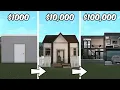 Building a HOUSE in BLOXBURG with 1000 10 000 and 100 000