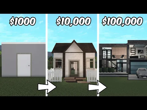 Download MP3 Building a HOUSE in BLOXBURG with $1000, $10,000 and $100,000