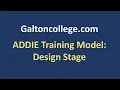 ADDIE Training Model Design Stage