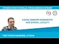 Cache Memory bandwidth and Spatial Locality