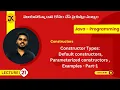 21 Java Constructors Types Default constructors Parameterized constructors Examples Part-1