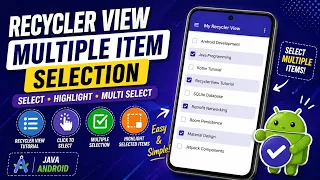 ANDROID - RECYCLERVIEW MULTIPLE ITEMS SELECTION TUTORIAL IN JAVA