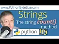 The Python string count method