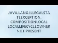 java lang IllegalStateException CompositionLocal LocalLifecycleOwner not present 2 SOLUTIONS