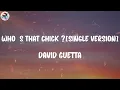 David Guetta - Who's That Chick ? (feat. Rihanna) [Single Version] (Lyrics)