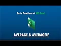 Basic Statistical Functions in Microsoft Excel