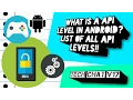 What is a api level in android List of all android api levels