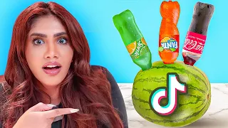 حيل التيك توك صدمتني بطيخة بالكوكا كولا 