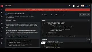 Codewars Human readable duration format Python 4 kyu