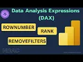 Master DAX in Power BI ROWNUMBER RANK REMOVEFILTERS Explained