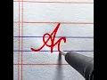 Learn Aa capital letter and small letter connect in cursive writing