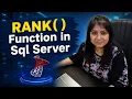 RANK Function in SQL Server Assign Ranking to Rows Easily SQL Server Tutorial