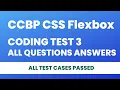 CSS Flexbox Coding Test 3 Solutions CCBP CSS Flexbox Coding Test 3 Answers CSS Coding Practice