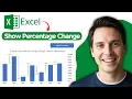 Show Percentage Change Increase Decrease in Excel Column Chart Show Variance in Excel Chart