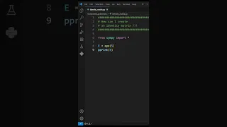 How can I create an identity matrix