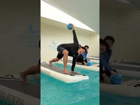 #JeromeCobain Aquamat Pilates!!😂