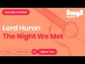 Download Lagu Lord Huron - The Night We Met (Higher Key) Acoustic Karaoke