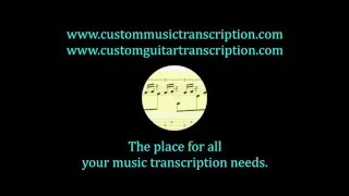 Sparrows Justin King Custom Guitar Transcription Custom Music Transcription