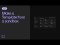 How to make a template from a sandbox CodeSandbox 101